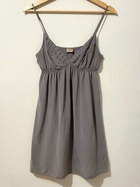 Wilfred 100% Silk Grey Babydoll Camisole Romantic Feminine Coquette Y2K Aritzia
